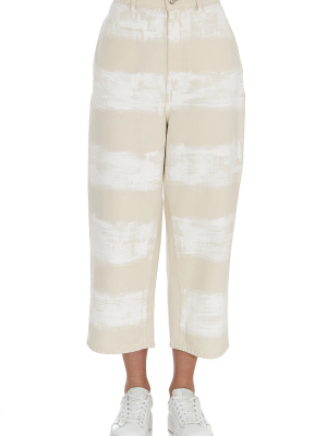 Marni Stripe Detail Wide Leg Cropped Pants