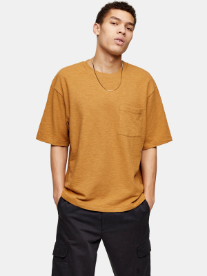 Brown Boxy Pocket T-shirt