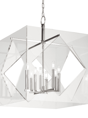 Travis 8 Light Chandelier Polished Nickel