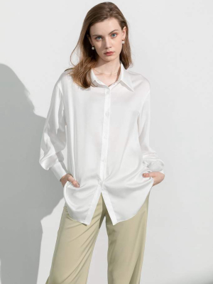 Business Essential Ivory Silky Blouse