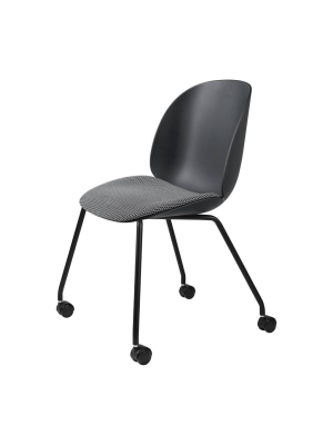 Beetle Meeting Chair: 4 Legs With Castors + Seat Upholstery