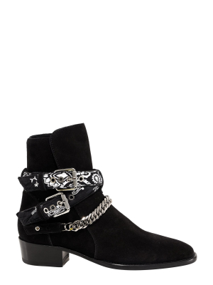 Amiri Buckled Ankle Boots