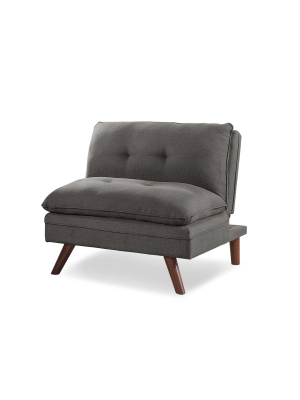 Donnelly Tufted Chair Black/light Oak - Homes: Inside + Out