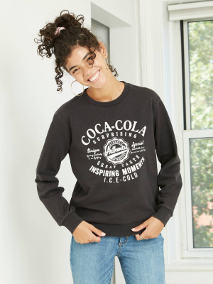 Women's Coca-cola Graphic Sweatshirt - Black