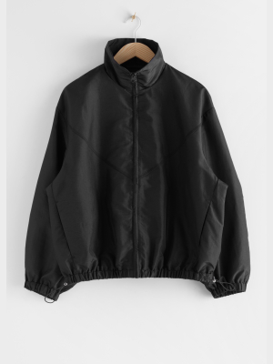 Funnel Neck Nylon Blouson Jacket