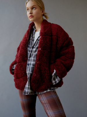 Uo Eden Oversized Teddy Jacket