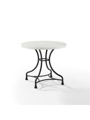 32" Madeleine Round Dining Table Matte Black - Crosley