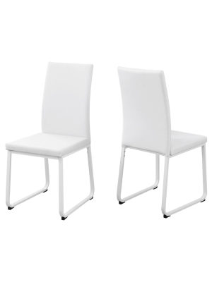 2pc Dining Chair Faux Leather- Everyroom