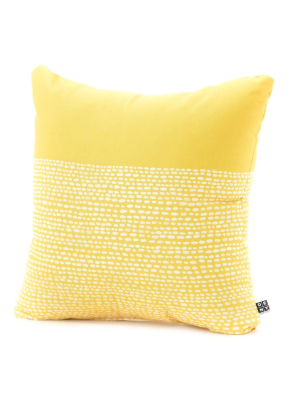 Yellow/geometric Jacqueline Maldonado Riverside Throw Pillow - (20"x20") - Deny Designs