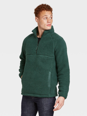 Men's Sherpa 1/4 Zip Hooded Sweatshirt - Goodfellow & Co™