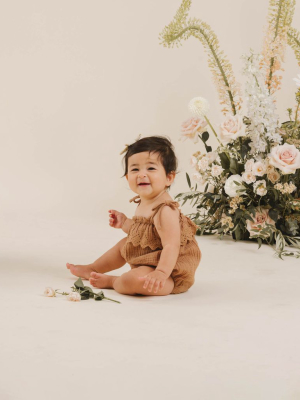 Rylee + Cru Terracotta Ruffle Romper