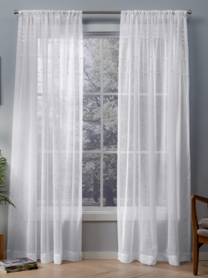 Davos Sheer Window Curtain Panel - Exclusive Home