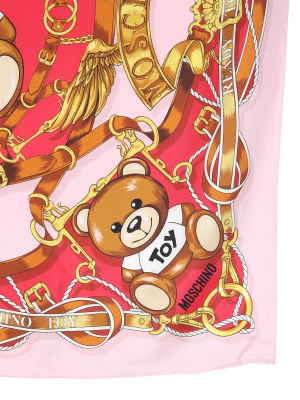 Moschino Teddy Print Square Scarf