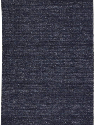 Feizy Delino Premium Contemporary Wool Rug - Navy Blue - Available In 5 Sizes