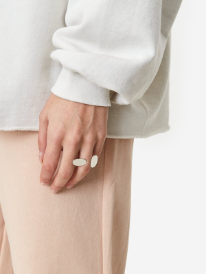 Saskia Diez Oval Sling Ring - Silver