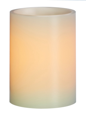 3" X 4" Vanilla Scented Led Pillar Candle Cream - Made By Design™