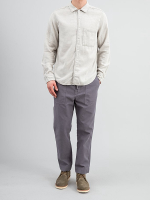 Herringbone Overshirt Yd Grey