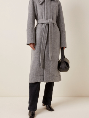 Wool-blend Eco-down Overcoat