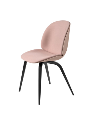 Beetle Dining Chair - Front Upholstered - Black Stained Beech Base