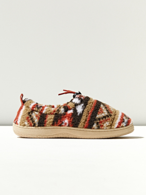 Uo Printed Sherpa Hardsole Slipper