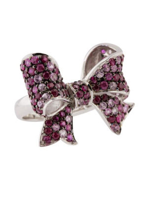 Effy 925 Ruby And Pink Sapphire Bowtie Ring, 3.91 Tcw