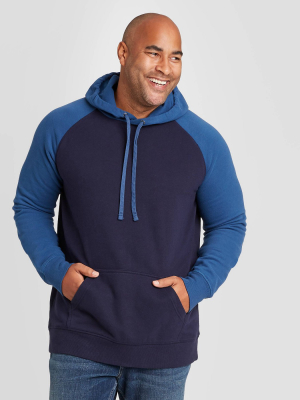 Men's Big & Tall Regular Fit Fleece Pullover Hoodie - Goodfellow & Co™ Xavier Navy