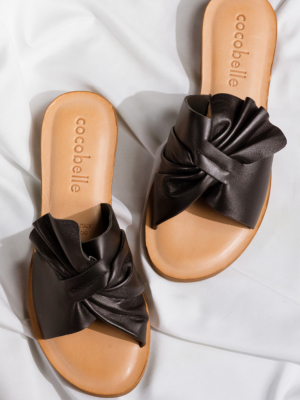 Cocobelle Brera Leather Sandal In Black