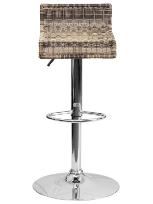 Wanda Wicker Adjustable Height Bar Stool