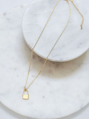 Kait Lock Necklace - Gold Dipped