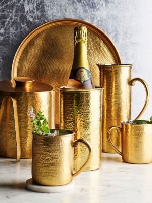 Brass Hammered Mug