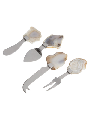 Agate Cheese Set - Set Of 4 - Go Home