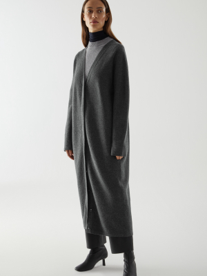 Merino Wool Longline Cardigan