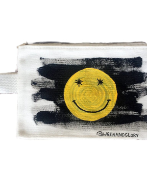 'happy Daze' Painted Pouch