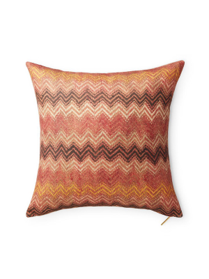 Rouge Herringbone Kilim - Euro Pillow