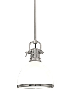 Randolph 1 Light Pendant Polished Nickel