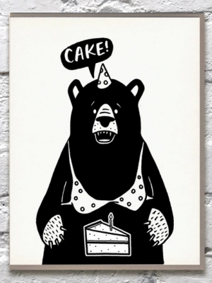 Birthday Bear Cake Card - Bp5