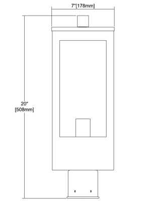 Angus 1-light Outdoor Post Mount In Charcoal With Seedy Glass Enclosure