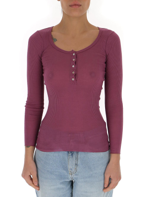 Isabel Marant Étoile Buttoned Neck Long-sleeve Top