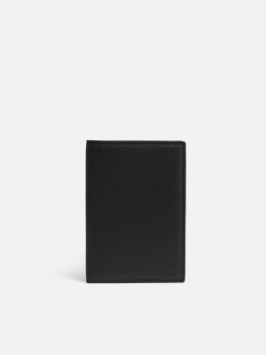 Modern Passport Wallet, Textured Black