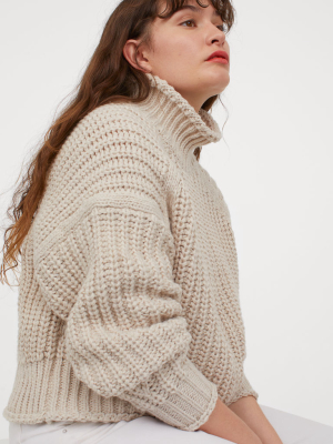 Ribbed Turtleneck Sweater