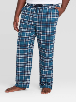 Men's Big & Tall Plaid Flannel Pajama Pants - Goodfellow & Co™ Xavier Navy