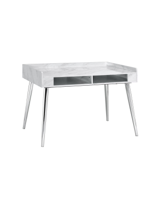 Ravyn Desk White Marble - Picket House Furnishings