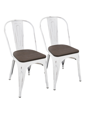 Set Of 2 Oregon Industrial Dining Chairs - Lumisource