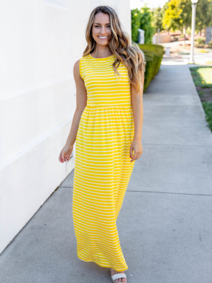 The Hazel Tank Dress - Yellow