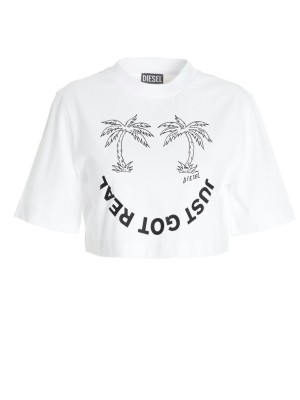 Diesel T-recrop-b2 Cropped T-shirt