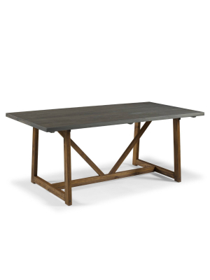 72" Solid Wood Trestle Dining Table - Saracina Home