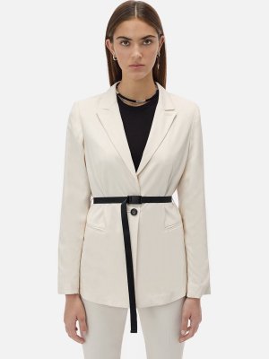 Belted Blazer / Alabaster