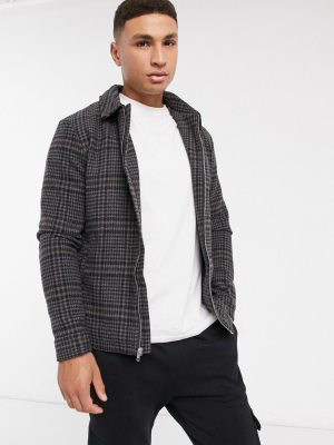 New Look Zip Through Plaid Jacket