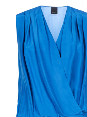 Pinko Draped Sleeveless Bodysuit Top