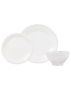 Vietri Fresh White 3-piece Place Setting